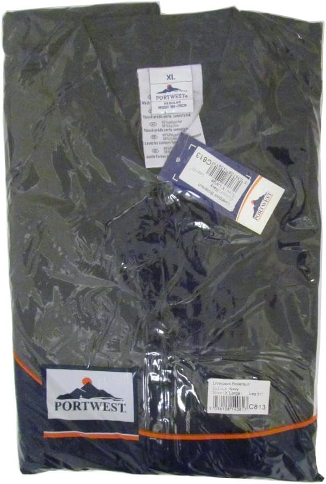 Portwest Overall Liverpool, Grösse: XL, Farbe: Marine, C813NARXL XL Navy, XL Navy