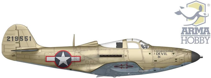 Assembly Model kit Made from Plastic P-39Q Airacobra (70055) in Scale 1/72