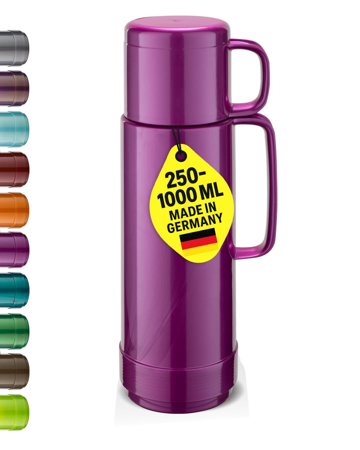 ROTPUNKT Isolierflasche 0,75 L mit integriertem Becher - Hochwertige Isolierkanne Made in Germany I