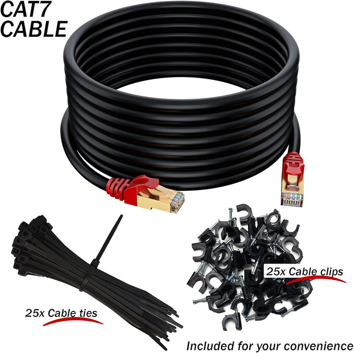 MutecPower 50m CAT 7 Aussen Verwendung wasserdicht Direct Burial RJ45 Ethernet Netzwerkkabel - SSTP
