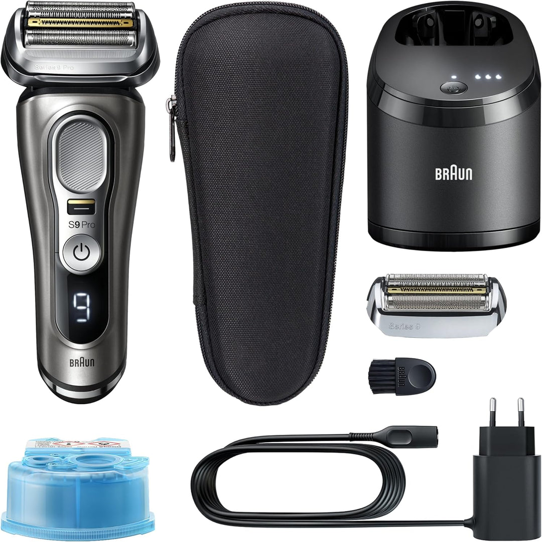 Braun Series 9 Pro Premium Rasierer Herren Elektrisch mit 4+1 Scherkopf, Elektrorasierer und Trimmer