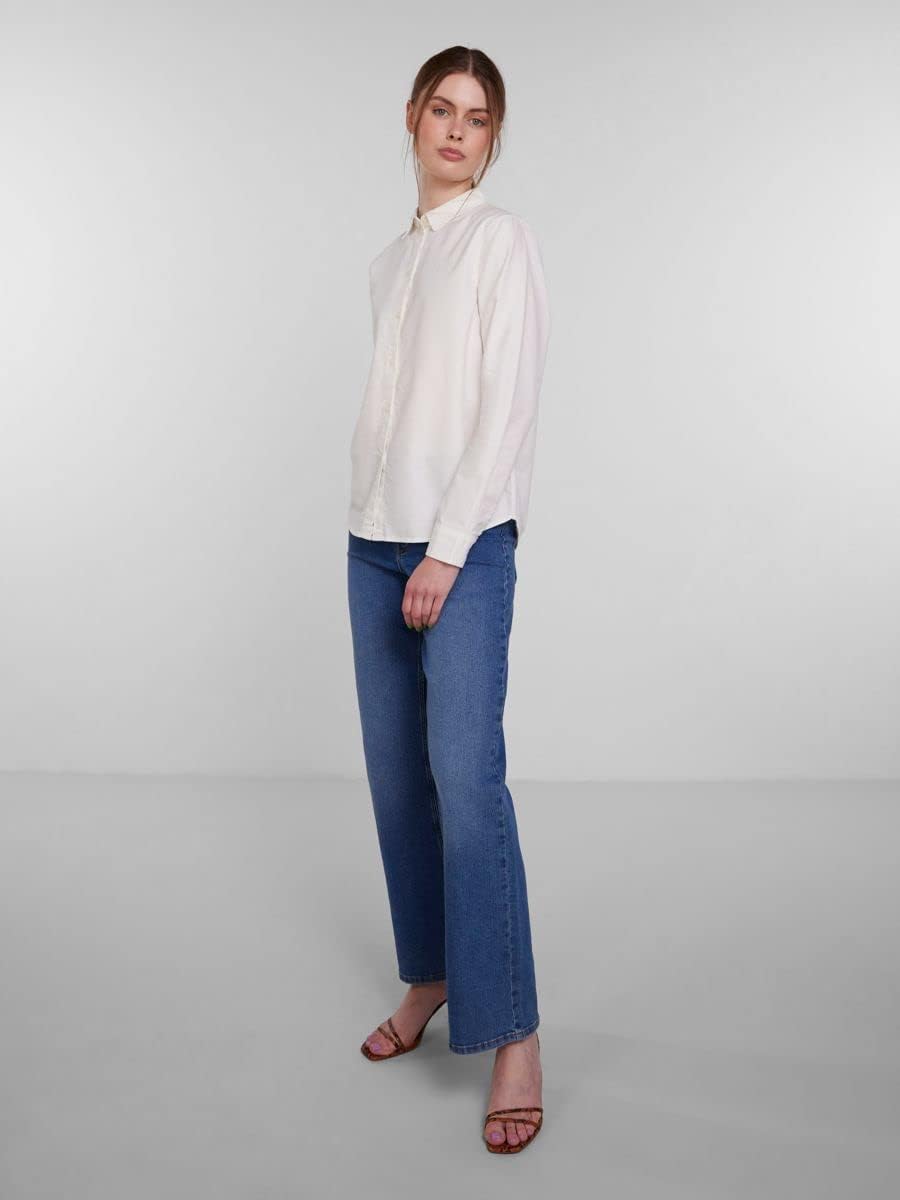 PIECES Irena Long Sleeve Oxford Shirt XS Bright White, XS Bright White