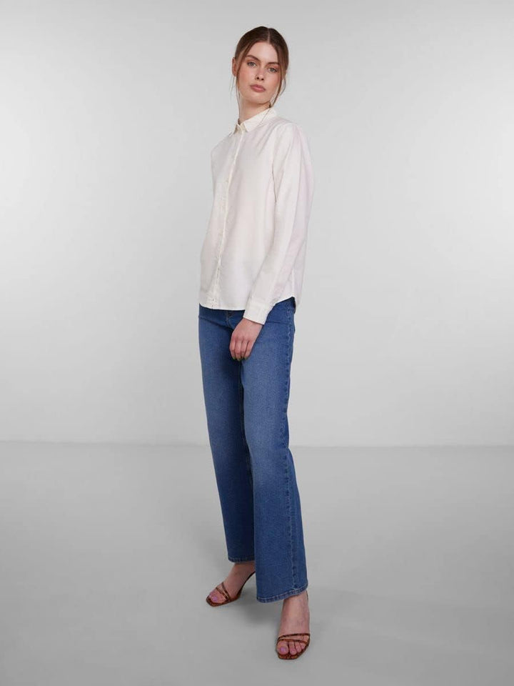 PIECES Irena Long Sleeve Oxford Shirt XS Bright White, XS Bright White