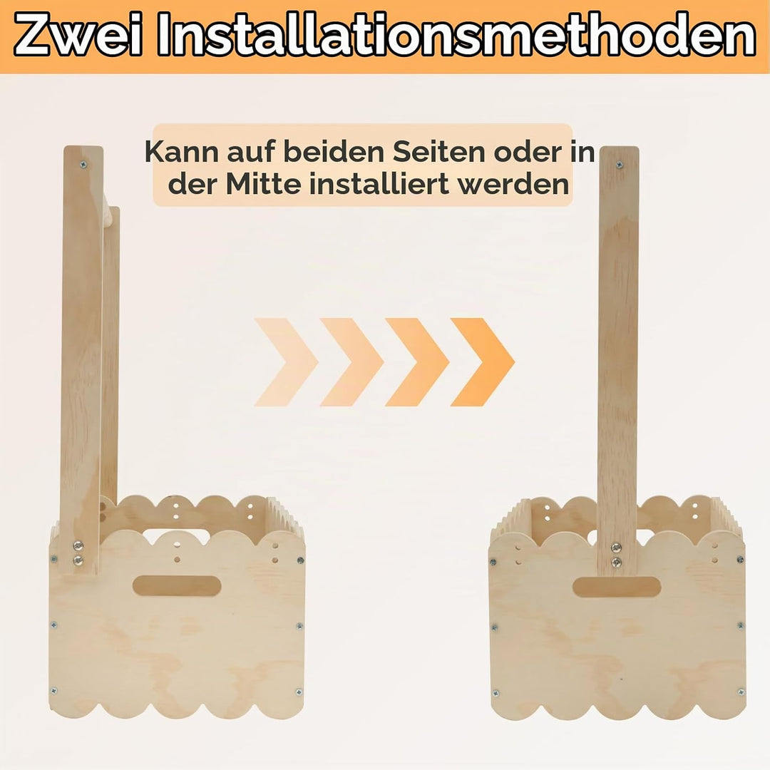 Babykorb Geschenk mit Griff,Holzkiste für Babyparty,Schrank Babypartykisten aus Holz,Multifunktional