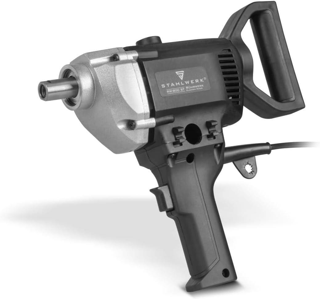 STAHLWERK Rührwerk RW-800 ST – 800 W, 500 U/min, elektrischer Mörtelrührer in kompakter und robuster