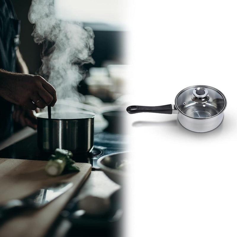 Retoo Topfset Induktion 12-teilig Kochtopf Set mit Glasdeckel Edelstahl Bratpfanne Kühlbleibender Gr