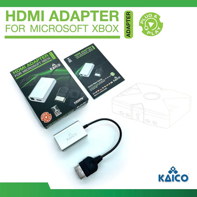 Kaico Xbox HDMI Konverter für OG Xbox - Doby Digital 5.1 per Optischem Anschluss - HDMI Kabel für OG