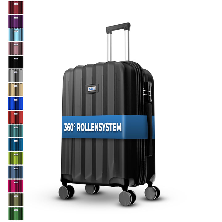 MY TRAVEL BAG Hartschalen-Koffer Trolley ABS Reisekoffer 4 Zwillingsrollen (Handgepäck-Mittel-Gross-