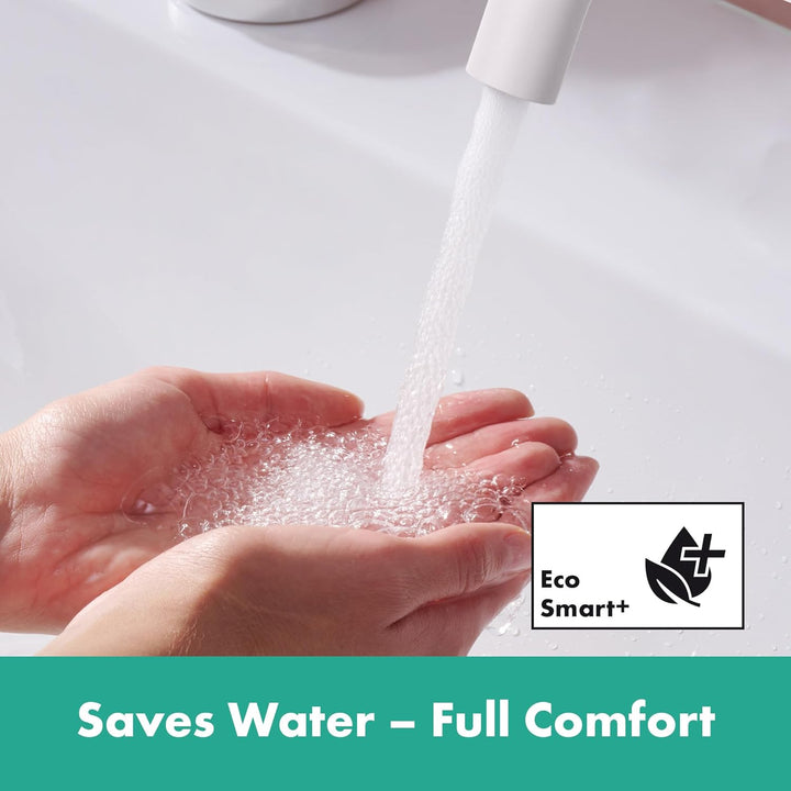 hansgrohe Tecturis S Fine - Waschtischarmatur mit Push-Open Ablauf, energiesparend (CoolStart), Wass
