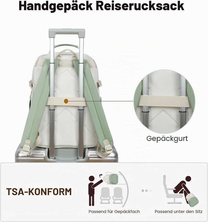 VANKEAN Laptop-Rucksack für Damen und Herren, 43,8 cm (17,3 Zoll), Arbeitstasche für Damen, Herren,