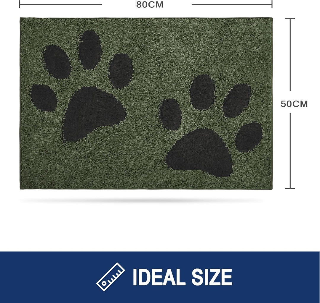 FCSDETAIL Schmutzfangmatte waschbar 50 x 80 cm, Fussmatte Innen, absorbierend Fussmatte, rutschfeste