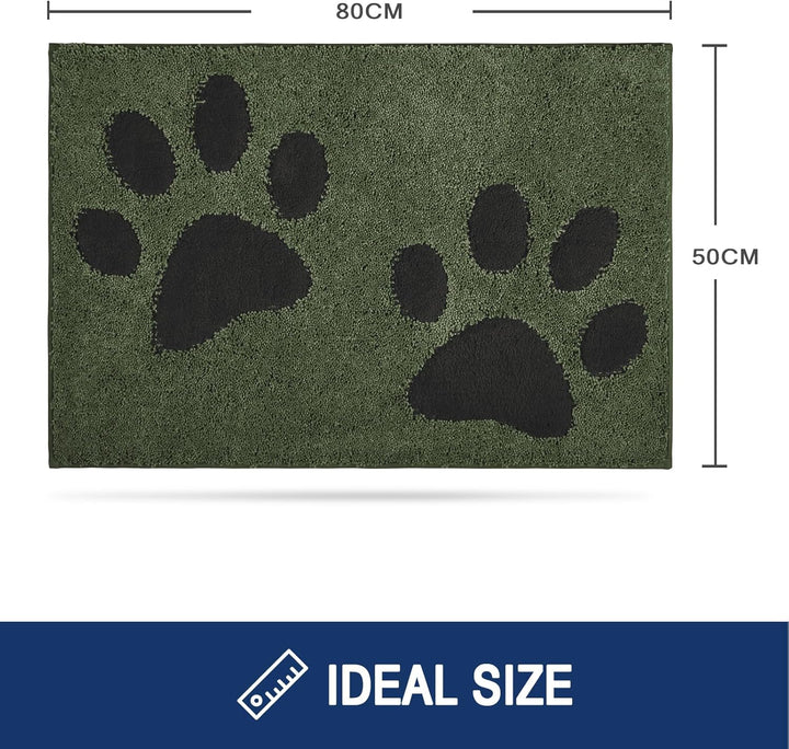 FCSDETAIL Schmutzfangmatte waschbar 50 x 80 cm, Fussmatte Innen, absorbierend Fussmatte, rutschfeste