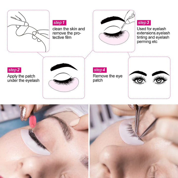 100 Paare Augenpads Wimpernpads für Wimpernverlängerung Wimpernlifting Wimpern Färben Wimpern Augen