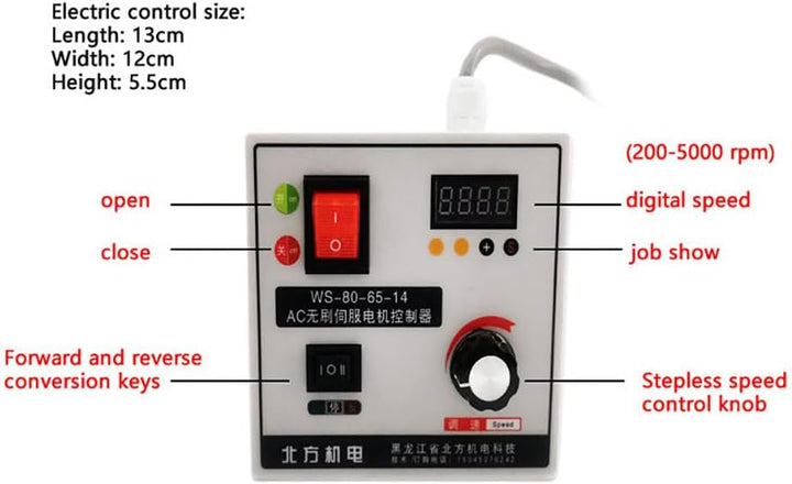 Toplionace 220V Bürstenloser Gleichstrom Servomotor Satz mit Controller für Holzbearbeitung Drehmasc
