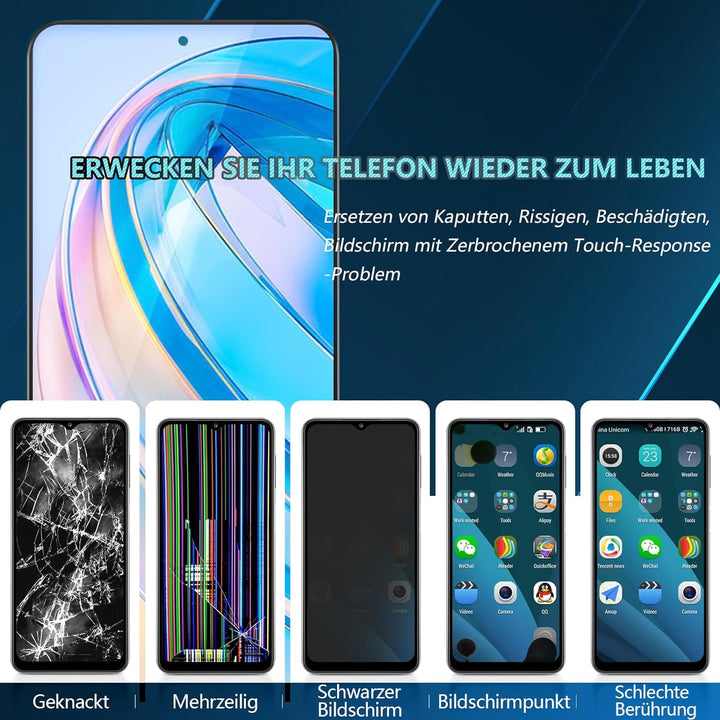 RongZy Display für Huawei Honor X8a 2023 CRT-LX1 LCD Bildschirmersatz Digitizer Touchscreen Montiert