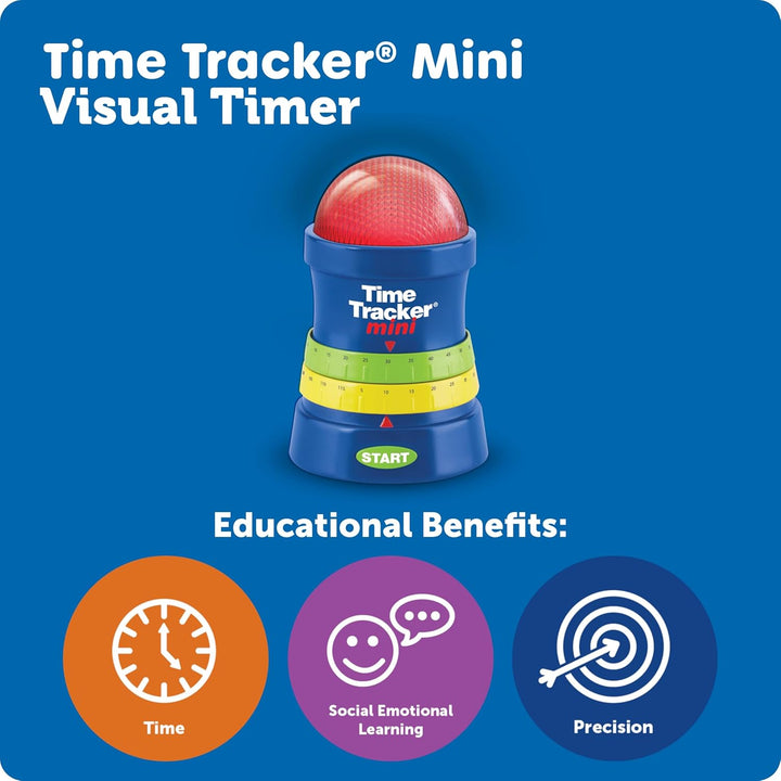 Learning Resources Time Tracker Mini – Visueller Timer für Kinder mit Licht- und Tonsignalen, Lernhi