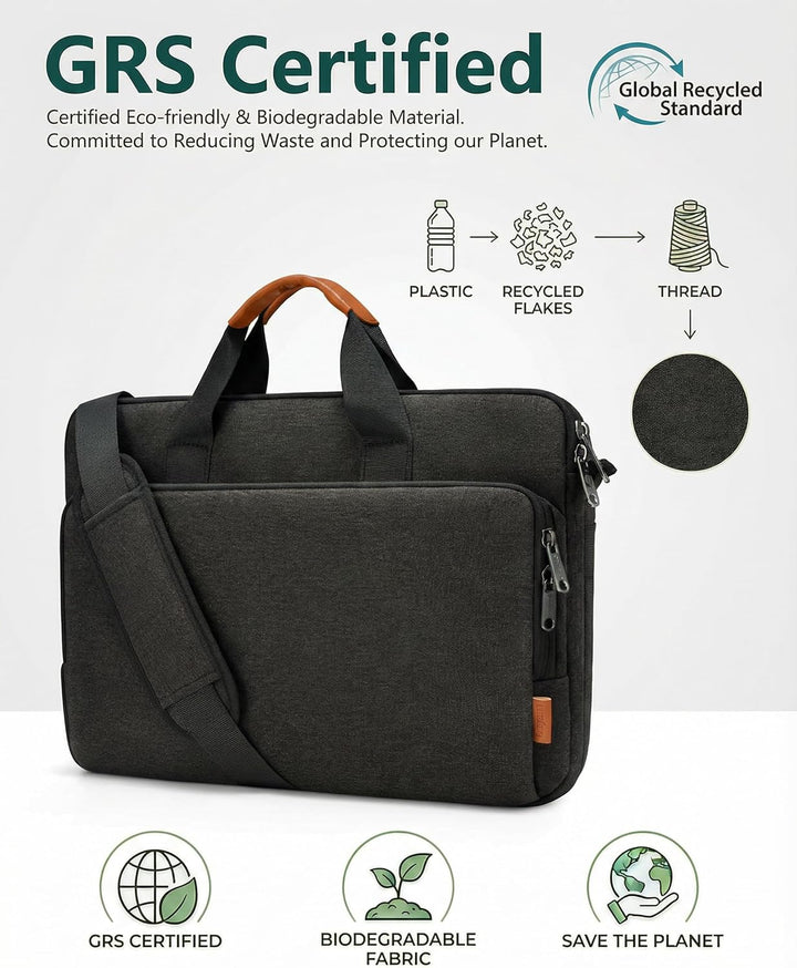 Laptoptasche Laptop Aktentasche Passt bis zu 15,6 17,3 Zoll Laptop Erweiterbare Schultertasche Umhän