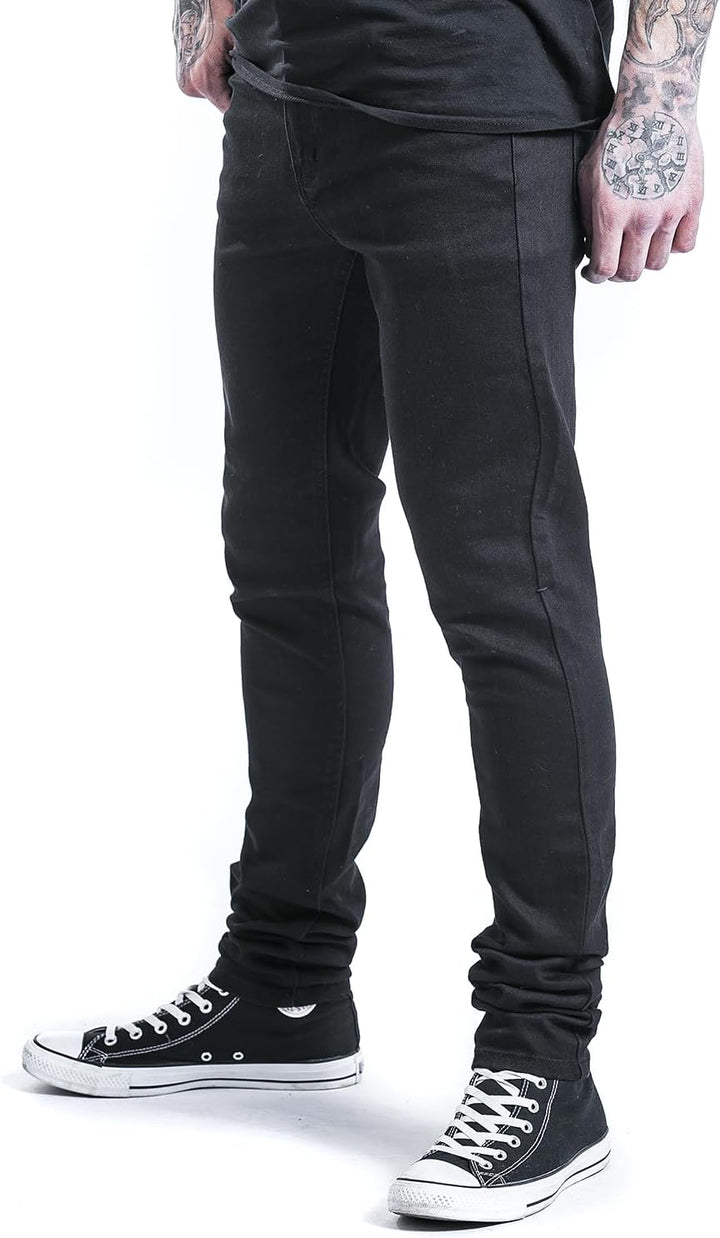 RED by EMP Herren Schwarze Skinny Jeans W32L34