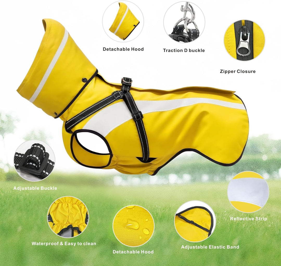 Hund Regenmantel wasserdichte Regenmäntel für Hunde Regenjacken mit Kapuze Haustier Regen Poncho Man