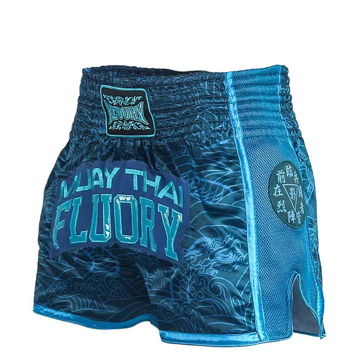 FLUORY Muay Thai Fight Shorts, MMA Shorts Bekleidung Training Käfig Kampf Grappling Martial Arts Kic