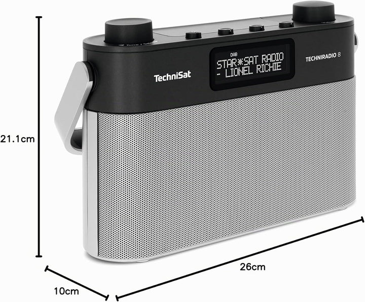 TechniSat TECHNIRADIO 8 - Portables Digitalradio mit Tragegriff (DAB+, UKW, Stereo, Sprachansagen, R