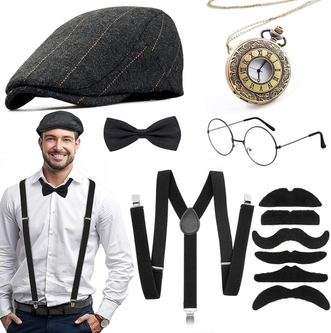 20er Jahre Herren Accessoires, FaschingsKostüme Männer, Peaky Blinders Kostüm, Mafia Karneval Kostüm