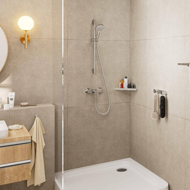 hansgrohe Duschset Vernis Blend, Duschkopf wassersparend mit Duschschlauch und Duschstange 0,65m, Ha