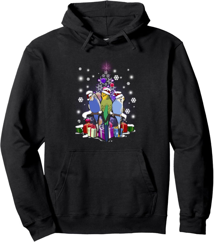 Wellensittiche Sittich Vogel Nymphensittich Weihnachten Xmas Pullover Hoodie
