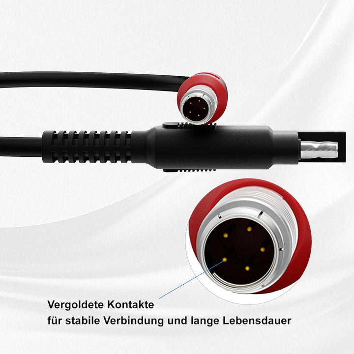 Uonecn für TOPCON Hiper GPS Ladegerät Stromkabel Ende LITE PRO GA GB Plus GR-3 GR-5 SAE2 (30CM)