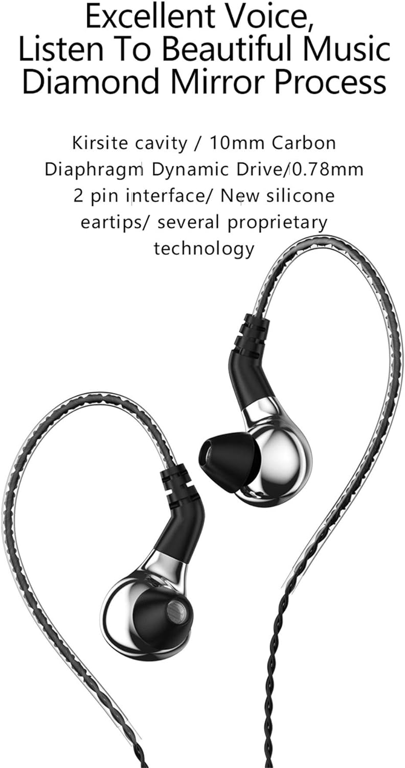 Linsoul BLON BL-03 HiFi 10mm Carbon-Membran dynamischer Treiber In-Ear Kopfhörer mit 0,78mm 2pol. ab