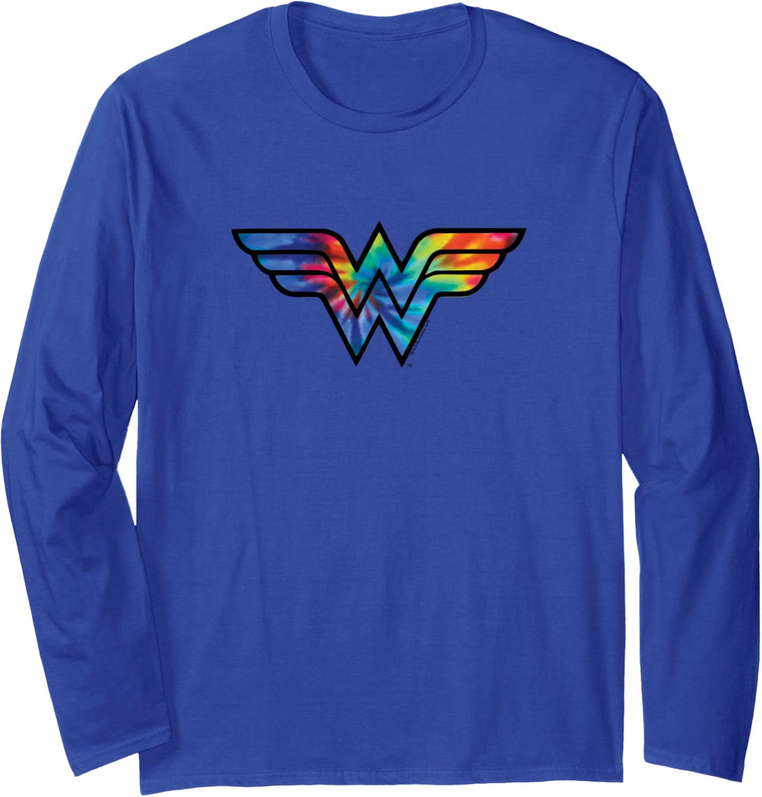 Wonder Woman Tie Dye Logo Langarmshirt