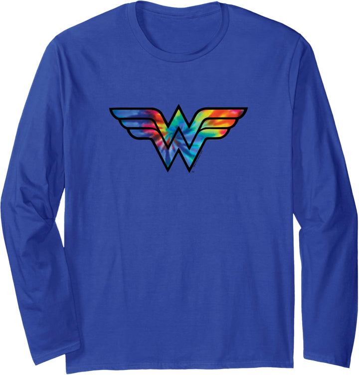 Wonder Woman Tie Dye Logo Langarmshirt