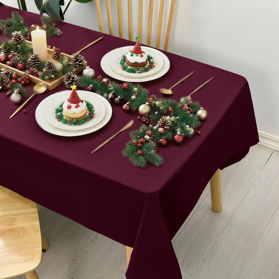 Hiasan Glatt Tischdecke Weihnachten Fleckenabweisend Tischtuch mit Lotuseffekt Leicht Wasserabweisen
