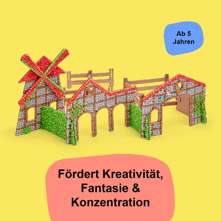 Playmais Mosaic Farmworld | 8000 Teile | Bastelset | natürliches Spielzeug | inkl. Schwämmchen, 14 v