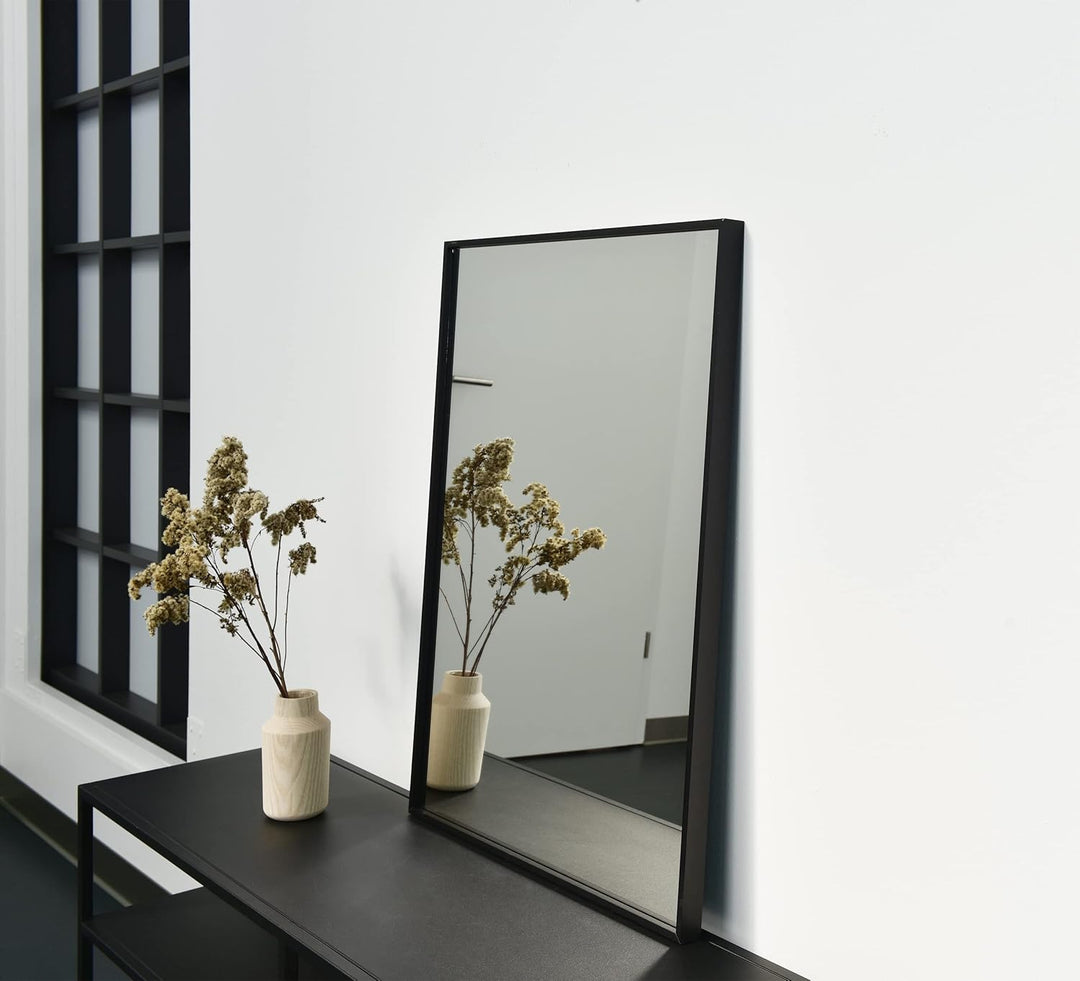nielsen HOME Wandspiegel, 50 x 150 cm, Aluminium, Schwarz matt, Ganzkörperspiegel für alle Wohnberei