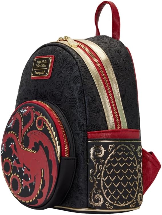 Loungefly House of the Dragon All Over Print House Targaryen Sigil Double Strap Shoulder Bag, Mehrfa