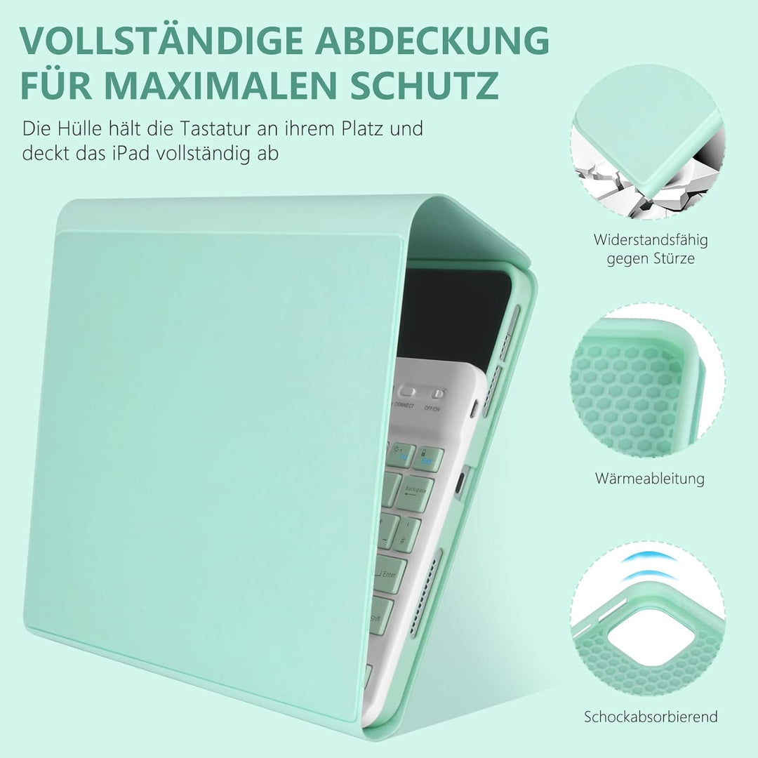 Tastatur für iPad Air 5 2022/Air 4 2020, Hülle für iPad Air 10.9 (4. Generation) 2020/iPad 10.9/iPad