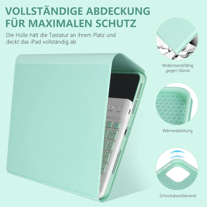 Tastatur für iPad Air 5 2022/Air 4 2020, Hülle für iPad Air 10.9 (4. Generation) 2020/iPad 10.9/iPad