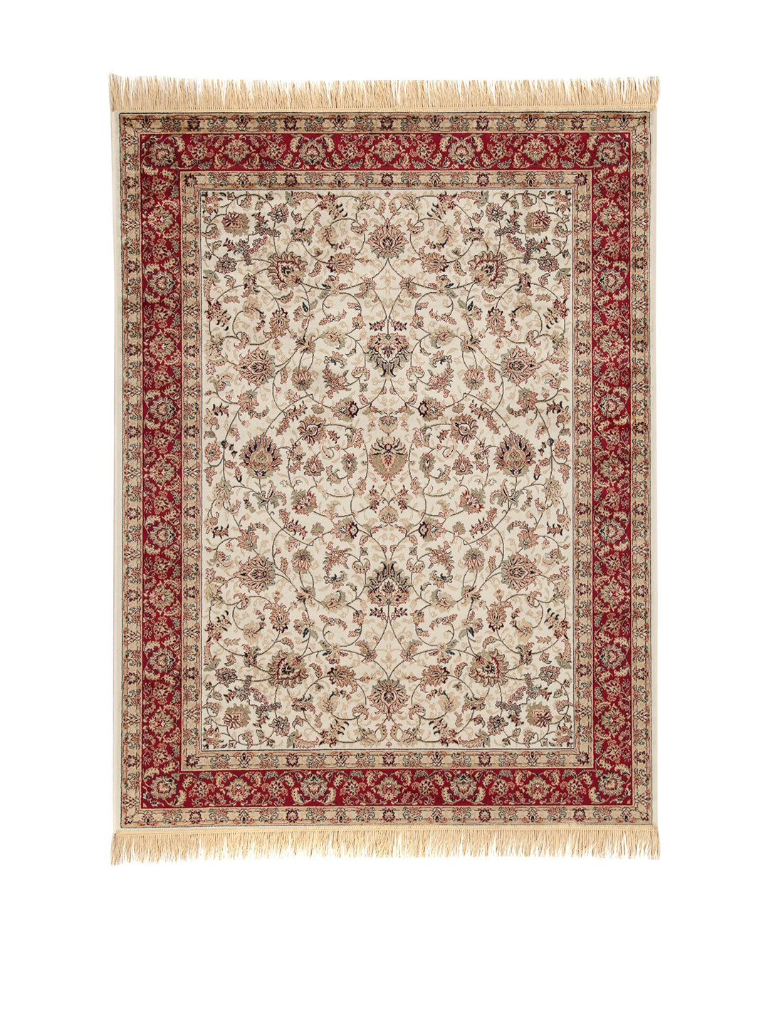 ABC Tappeti Teppich Farshian Hereke rot/Elfenbein 67 x 105 cm