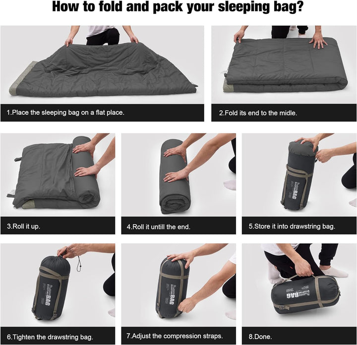 Mardingtop Schlafsack Outdoor,Leichtgewicht Warm Deckenschlafsack,für für Erwachsene und Kinder Somm