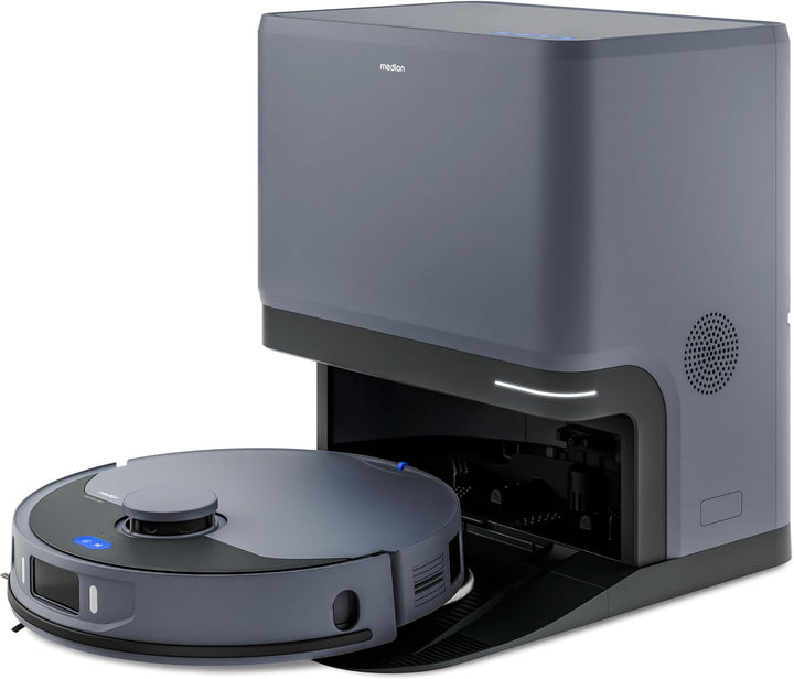 MEDION Saugroboter mit 3-in-1 Absaugstation, Lasernavigation und Wischfunktion X55 SW+ Pro (Starke 1