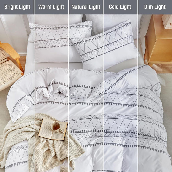 Lekesky Bettwäsche 220x200 Super Weiche 100% Mikrofaser 3-Teilig Bettgarnituren mit Bettbezüge und K