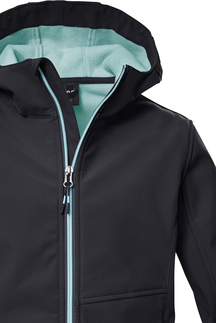 Killtec Mädchen Kow 168 Grls Sftshll Jckt Softshelljacke mit Kapuze/Outdoorjacke ist wasserabweisend