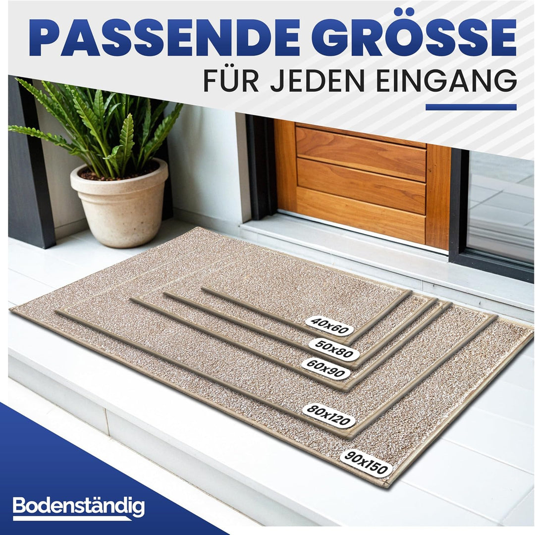 Mibao Fussmatte Innen 60 x 90 cm, Schmutzfangmatte für den Eingangsbereich, Türmatte, rutschfeste, S