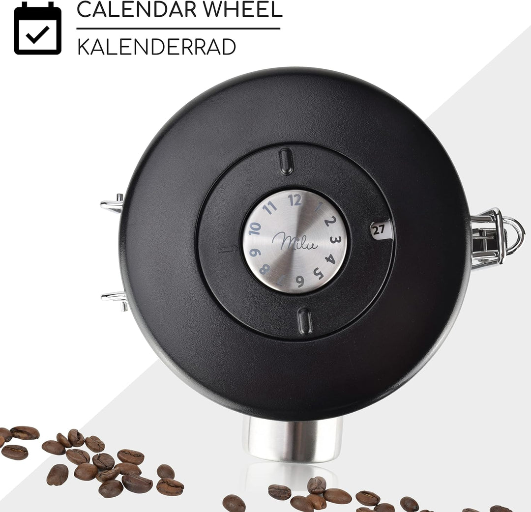 Milu Kaffeedose luftdicht | 500g, 700g | Kaffeebohnen Behälter Edelstahl Vorratsdosen Vakuum Kaffeeb