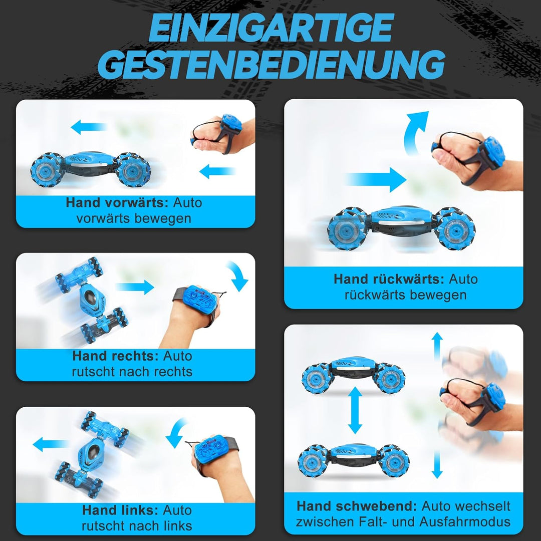 Dysaim Ferngesteuerte Auto mit Handsteuerung Ferngesteuertes Auto RC Stunt Car Drift 2,4 GHz 4WD 360