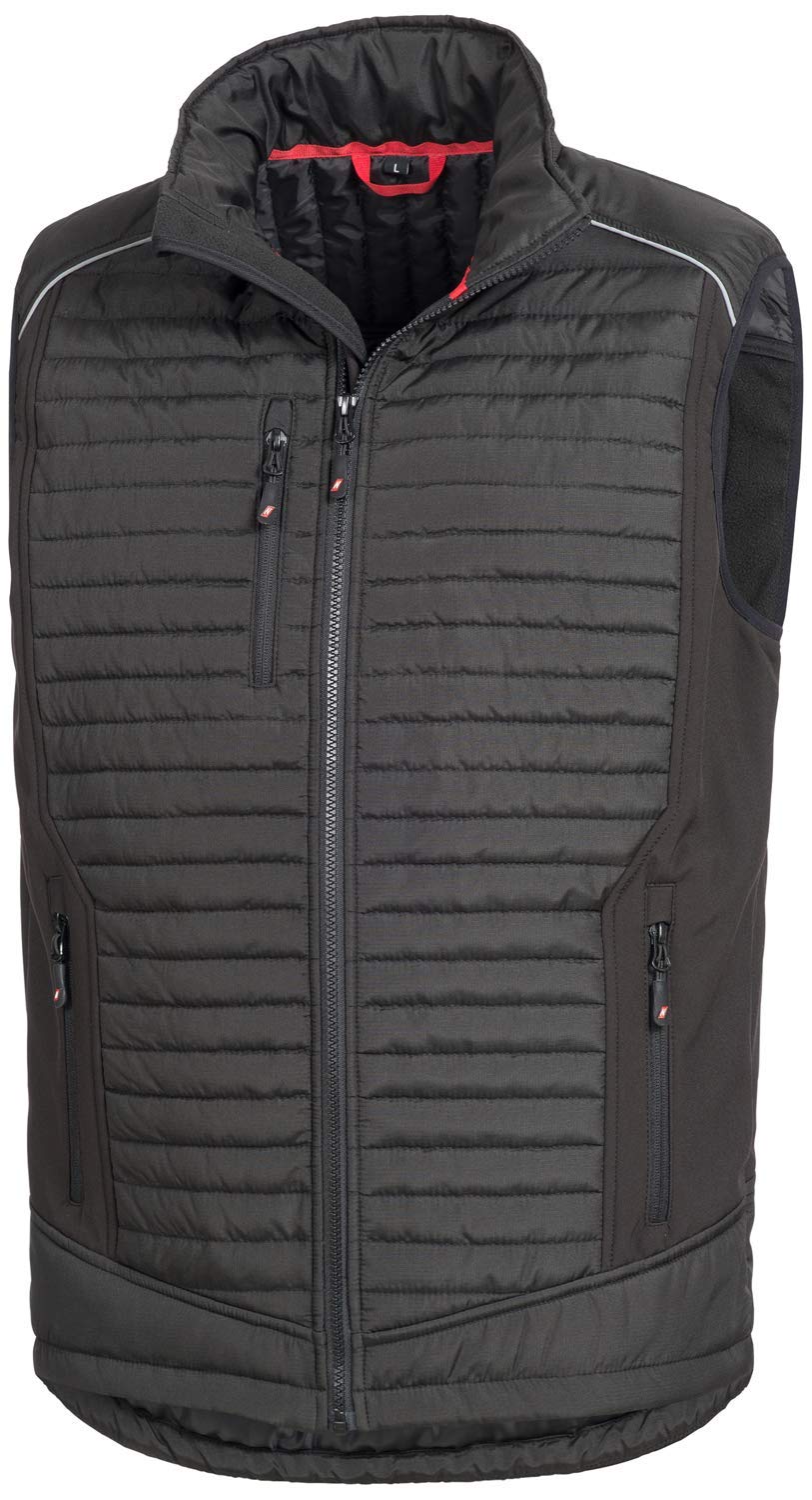 Nitras Motion Tex Plus Arbeitsweste - gesteppte Softshell-Weste mit Reflektoren - warm & robust