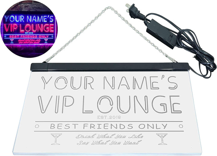 Personalized Your Name Est Year Theme VIP Lounge Bar Club Pub Dual Color LED Barlicht Neonlicht Lich