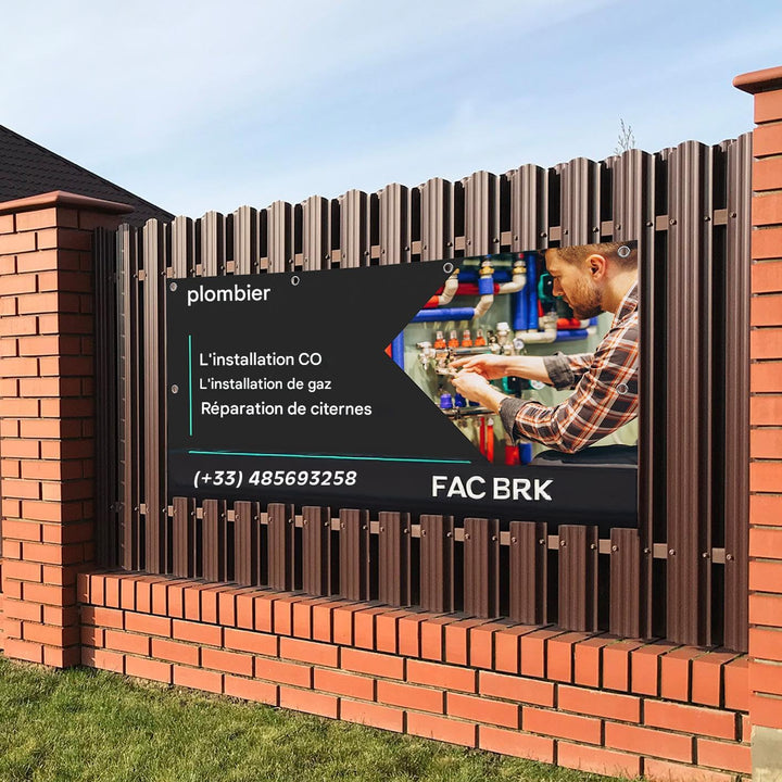 PRINT.GG Personalisierter Werbebanner - Gestalten Sie Ihr eigenes Banner mit Text, Grafik und Farben
