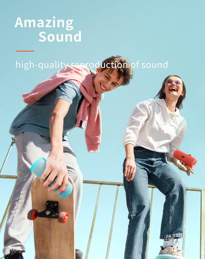 HEYSONG Bluetooth Lautsprecher mit Licht, Musikbox Tragbarer Bluetooth Box mit IPX7 Wasserdicht, 360